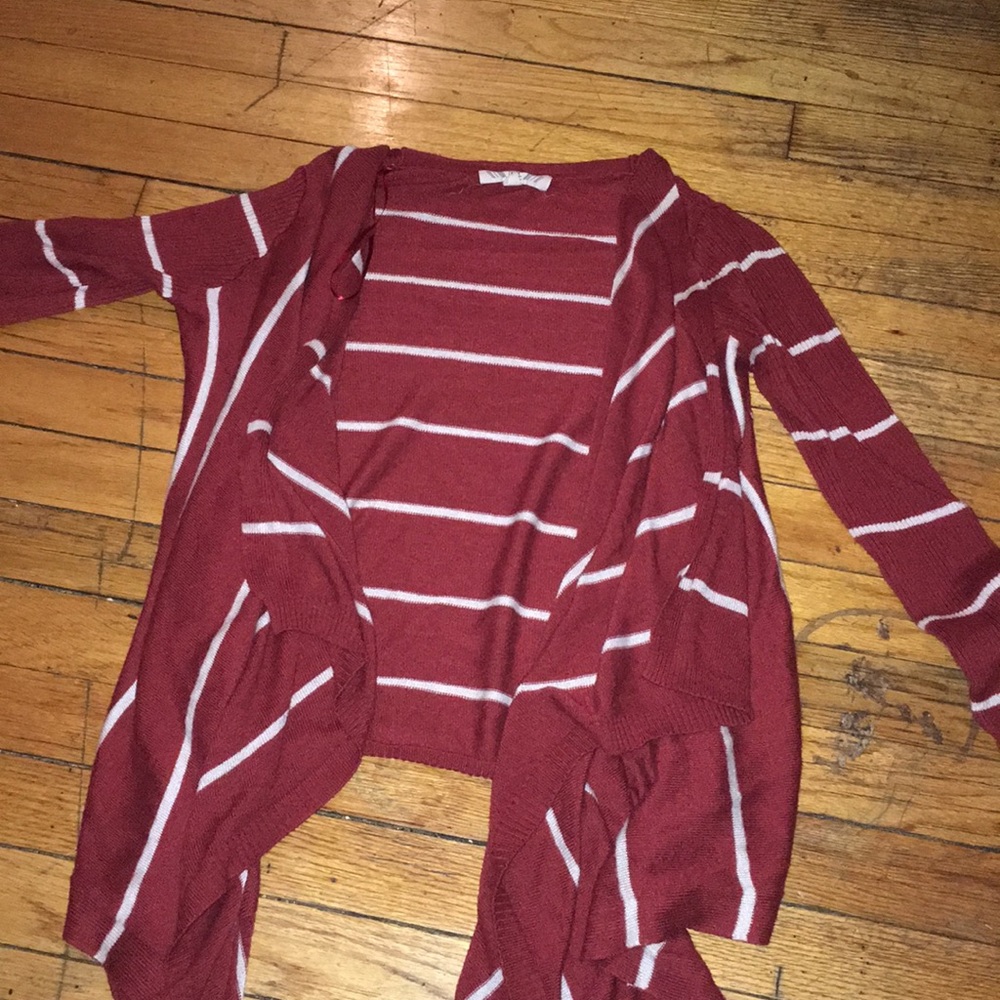 Red & White Cardigan